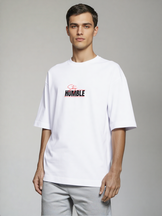 Stay Humble Oversized Premium Cotton Minimal Design