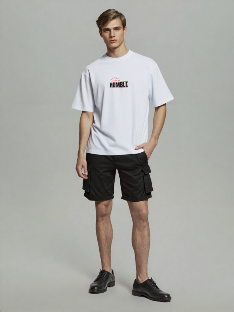 Stay Humble Oversized Premium Cotton Minimal Design